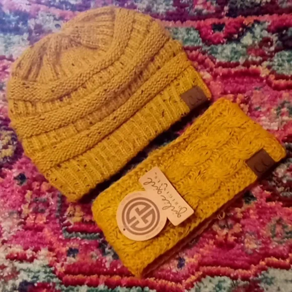 CC Boutique Accessories Cc Beanie Hat And Head Wrap New Wrap